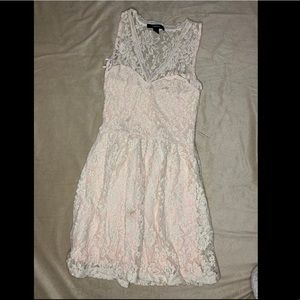 Lace pink dress
